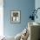 Blue & Brown Minimalist Floral IV-Kris Taylor-Framed Art Print displayed on a wall
