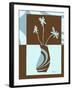 Blue & Brown Minimalist Floral IV-Kris Taylor-Framed Art Print