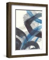 Blue Brushy Abstract I-Danhui Nai-Framed Art Print