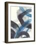 Blue Brushy Abstract I-Danhui Nai-Framed Art Print