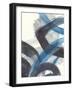 Blue Brushy Abstract I-Danhui Nai-Framed Art Print