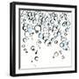 Blue Bubbles III-Chris Paschke-Framed Art Print