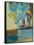 Blue Bud Vase II-Jennifer Goldberger-Framed Stretched Canvas