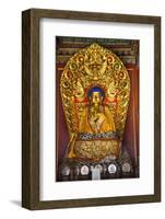 Blue Buddha Hands, Peace Altar Offerings Yonghe Gong Buddhist Lama Temple-William Perry-Framed Photographic Print