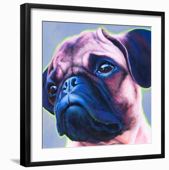 Blue Bulldog-R Berghaus-Framed Art Print