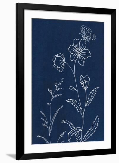 Blue Butterfly Garden II-Danhui Nai-Framed Art Print
