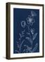 Blue Butterfly Garden II-Danhui Nai-Framed Art Print