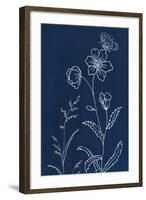 Blue Butterfly Garden II-Danhui Nai-Framed Art Print