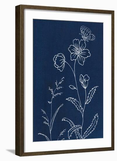 Blue Butterfly Garden II-Danhui Nai-Framed Art Print