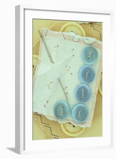 Blue Buttons-Den Reader-Framed Photographic Print