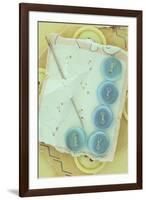 Blue Buttons-Den Reader-Framed Photographic Print