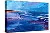 Blue Californian Seascape In Big Sur-Markus Bleichner-Stretched Canvas