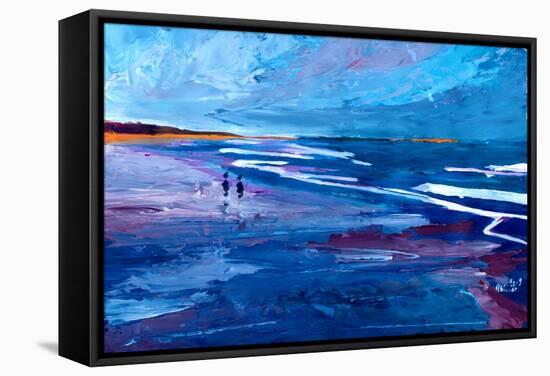 Blue Californian Seascape In Big Sur-Markus Bleichner-Framed Stretched Canvas