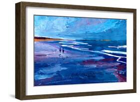 Blue Californian Seascape In Big Sur-Markus Bleichner-Framed Art Print