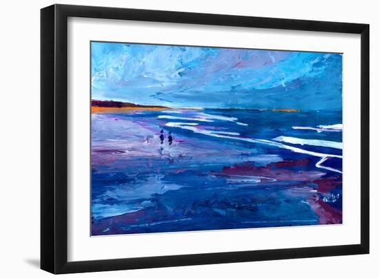 Blue Californian Seascape In Big Sur-Markus Bleichner-Framed Art Print