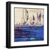 Blue Calm Waters Square II-Kingsley-Framed Art Print