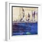 Blue Calm Waters Square II-Kingsley-Framed Art Print