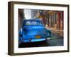 Blue Car in Havana, Cuba, Caribbean-Nadia Isakova-Framed Photographic Print