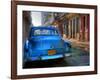 Blue Car in Havana, Cuba, Caribbean-Nadia Isakova-Framed Photographic Print