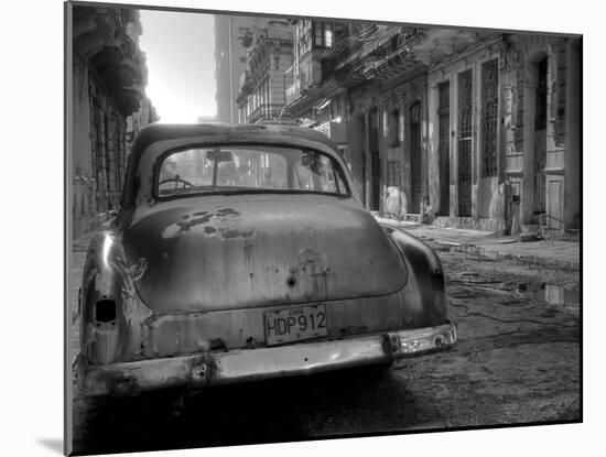 Blue Car in Havana, Cuba, Caribbean-Nadia Isakova-Mounted Photographic Print