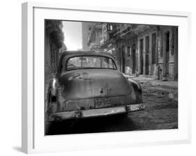 Blue Car in Havana, Cuba, Caribbean-Nadia Isakova-Framed Photographic Print