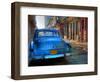 Blue Car in Havana, Cuba, Caribbean-Nadia Isakova-Framed Photographic Print