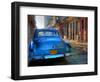 Blue Car in Havana, Cuba, Caribbean-Nadia Isakova-Framed Photographic Print