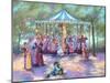 Blue Carousel-Judy Mastrangelo-Mounted Giclee Print