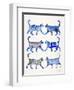 Blue Cat Collection-Cat Coquillette-Framed Giclee Print