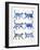 Blue Cat Collection-Cat Coquillette-Framed Giclee Print