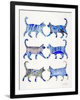 Blue Cat Collection-Cat Coquillette-Framed Giclee Print