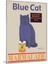 Blue Cat-Ken Bailey-Mounted Premium Giclee Print