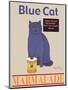 Blue Cat-Ken Bailey-Mounted Giclee Print