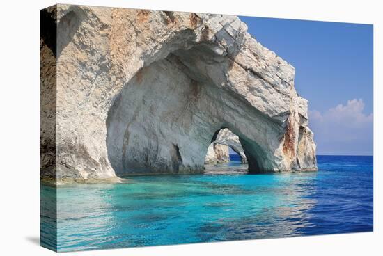 Blue Caves Zakynthos Greece-null-Stretched Canvas