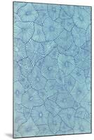 Blue Cell Pattern-null-Mounted Art Print