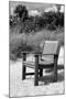 Blue Chair abandoned on the Beach-Philippe Hugonnard-Mounted Photographic Print