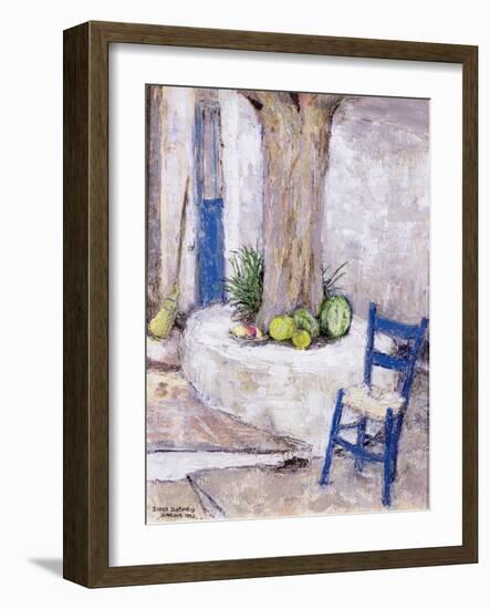 Blue Chair by the Tree, 1993-Diana Schofield-Framed Giclee Print