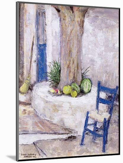 Blue Chair by the Tree, 1993-Diana Schofield-Mounted Giclee Print