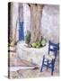 Blue Chair by the Tree, 1993-Diana Schofield-Stretched Canvas