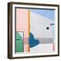 Blue chair-Hyunah Kim-Framed Art Print