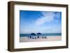 Blue Chairs and Umbrellas-George Cannon-Framed Photographic Print