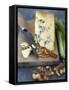 Blue Cheese and Walnuts with a Knife on a Chopping Board-Adrian Lawrence-Framed Stretched Canvas