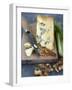 Blue Cheese and Walnuts with a Knife on a Chopping Board-Adrian Lawrence-Framed Photographic Print