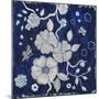 Blue Chinoserie Garden1-Studio M-Mounted Art Print