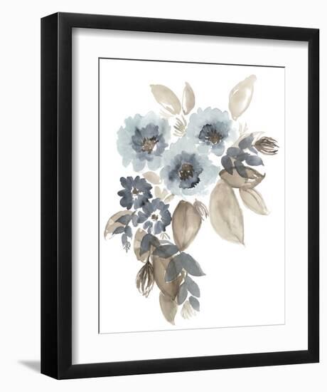 Blue & Chocolate Cascade II-Jennifer Goldberger-Framed Art Print