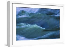 Blue Choppy Waves In Slow Motion-Anthony Paladino-Framed Giclee Print