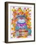 Blue Christmas Cat-Oxana Zaika-Framed Giclee Print