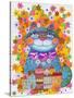 Blue Christmas Cat-Oxana Zaika-Stretched Canvas