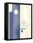 Blue Circle Series Three-Ruth Palmer-Framed Stretched Canvas