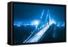 Blue City Bridge, Bay Bridge, San Francisco, California-Vincent James-Framed Stretched Canvas